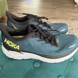 Hoka Men's Teal and Black Athletic Shoes